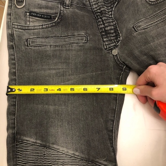 Philipp Plein Grey Moto Jeans - Picture 7 of 8